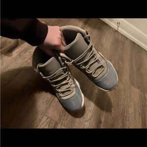 Jordan Gray and White Men's Sneakers